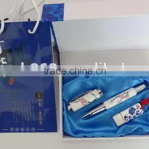 Present Blue + White Porcelain USB 32GB 2.0 Flash Drive Memory Stick Pen Thumb thumbnail-3