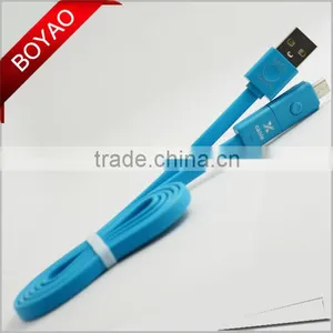 2016 Fashion Design 360 Degree Rotating 2 in 1 USB Cable, 2 in 1 USB Data Cable With 2 Connectors for Samsung for Iphone thumbnail-3