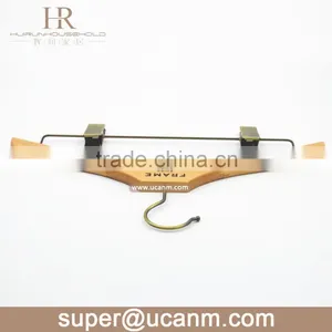 HRW-FF1GP Wooden Luxury Clothes Hanger,wooden Clips Hanger thumbnail-3