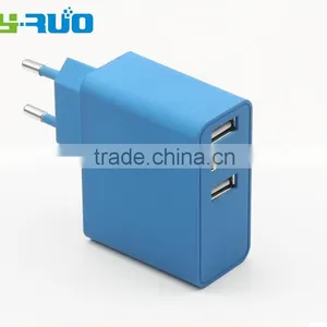 High Quality Three 3 USB Ports Wall Charger for Tablet Pc, Mobile Iphone, Ipad, and Samsung Galaxy With 5V 3.4A Output thumbnail-1