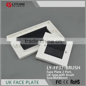 LY-FP37-BRUSH 86*86 Wall Brush Face Plate Standard Network Port Faceplate thumbnail-1