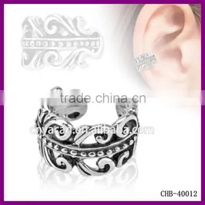 Rhodium Plated Non-Piercing Jewelry Ear Cuff Wrap Earring thumbnail-2