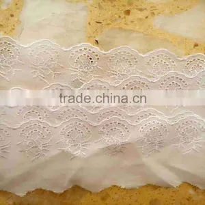 T/c Scalloped Lace Trimming,embroidery Designs on Tulle thumbnail-3