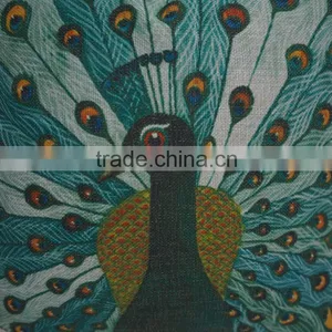 Square Peacock Design Sublimation Printed Pillow Case/cushion Cover Wholesale thumbnail-3