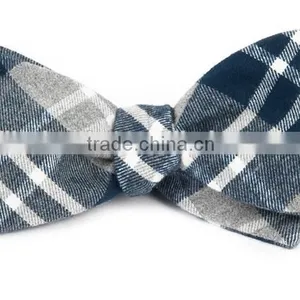 2016 Fashion Checkered Wool Cotton Self-tie Mens Bow Ties thumbnail-2