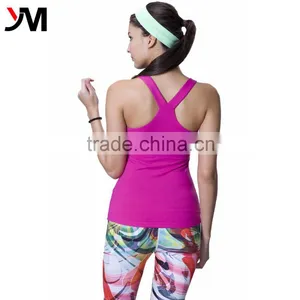 Custom Logo Women Yoga Gym Wear Workout Outfit Tank Top thumbnail-1