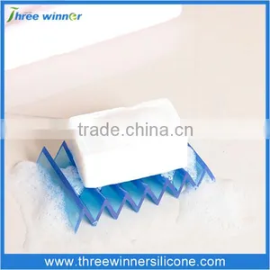 Organic Anti Slip Soap Holder Bathroom Colorful Silicone Soap Holder thumbnail-6