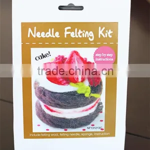 DIY Wool Felting Strawberry Chocolate Cake Craft Kit thumbnail-1