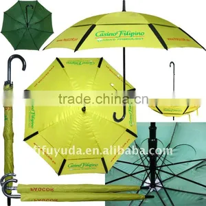 Color Coated Windproof Straight Double Layers Umbrella thumbnail-1