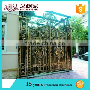 Decorative Wrought Iron Gates,double Wrought Iron Gates,backyard Iron Gate thumbnail-5
