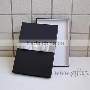 Custom Handmade Luxury Black Wedding Invitation Gift Boxes thumbnail-5