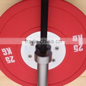 Competition Olympic Rubber Barbell Plates With Olympic Barbell Package Set thumbnail-2