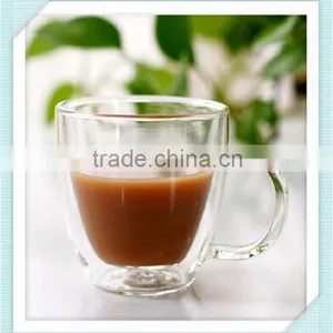 Heat-resistant Double Wall Coffee Glass Hand Blown Double Wall Glass Coffee Cup for Sale thumbnail-2