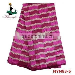 2016 Haniye New Design Tulle Lace Fabric Tulle Lace Fabric Wholesale for Clothes/NYN83 thumbnail-5