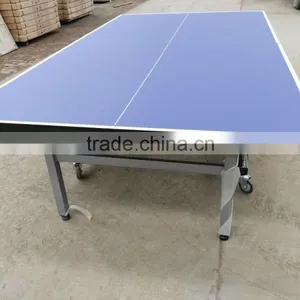 Outdoor Used 15 mm Foldable Aluminium Tennis Table With Wheel thumbnail-4