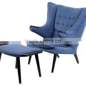 Replica Hans J. Wegner Teddy Papa Bear Chair With Ottoman thumbnail-1