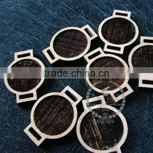 20mm Setting Size Vintage Style Natual Log Wood Bezel Watch Round Pendant Setting DIY Findings Supplies 1411142 thumbnail-3