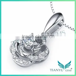 Fine Moissanite Jewelry Bella Moissanite Fine Jewelry Floating Moissanite Pendant thumbnail-2