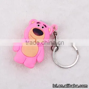 Bear Shaped Rubber Keychains Wholesale, Cheap Keychains in Bulk thumbnail-1