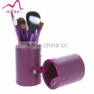 Hot 7pcs Multicolors Barrelled Makeup Brush Set Animal Hair Brush Set thumbnail-6