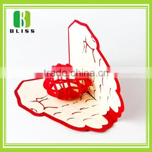 Video Red Custom Die Cut 3d Folding Customized 2.4'' 2.8'' 4.3'' 5'' 7'' 10'' Digital Video Lcd Greeting Card thumbnail-1