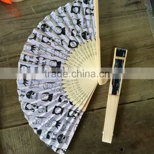 Handcrafted Folding Slik Bamboo Wedding/dance Fan.bamboo Fans thumbnail-1