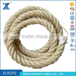 3 Strand Natural Sisal Fiber Rope Helicopter Anti Slip Network thumbnail-2