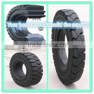 2015 Best Chinese Brand Truck Tire 6.50-10 Inch Solid Rubber Forklift Wheel Tires With Differen Types thumbnail-1