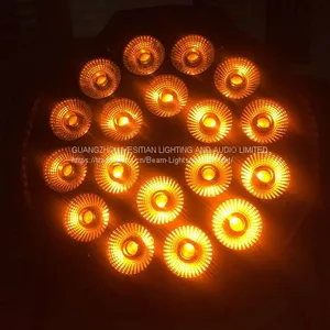 DMX 18 штук 15Вт RGBWAUV 5 в 1 светильник LED PAR для внутренней сцены thumbnail-1