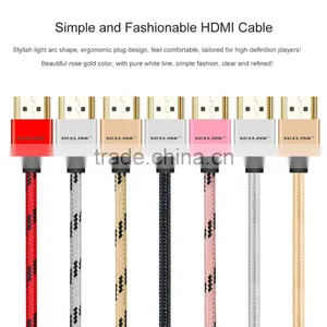 VOXLINK Metal Head1m/1.8m/3m OEM HDMI 1.4v 19 + 1 to HDMI 1080P 4K Cable for TV Monitor thumbnail-1