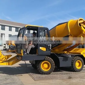 Propelled Concrete Mixer With Self Loading Function and Power Shift Truck With Pump Diesel Engine Air Conditioner thumbnail-1