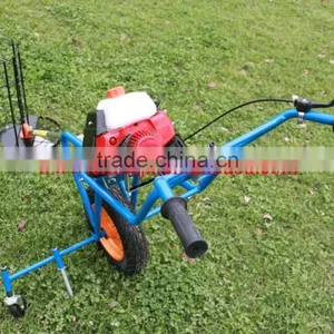 High Quality Hand Push Type With Tyre Brush Cutter/Wheat Harvester 40.2 cc Mini Rice Harvester/brush Cutter thumbnail-1