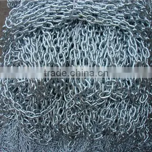 White Color Electro Galvanized Steel Weld Long Link Chain thumbnail-1