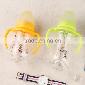 Wholesale BPA Free 100% Food Grade Custom-made Wide Neck Baby Feeding Bottle for Baby With Handle thumbnail-2
