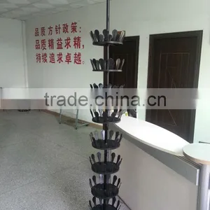 Revolving Shoe Tree Storage Shoes Stand Rack Organiser With 8 Tiers thumbnail-2