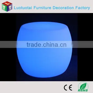 Manufacturer Die48*H40CM PE LED Drum Chair/plastic LED Light up Chair With Remote Control 16 Mix Changeable Colors thumbnail-3