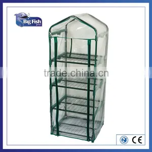 Apollo Happy Planter Replacement Cover 4-Tier Portable Mini PVC Greenhouse With Four Steel Shelves and Clear Replacement Cover thumbnail-1