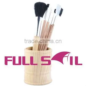 5pcs Makeup Brush Set With Synthetic Hair Matching With a Wooden Case thumbnail-1