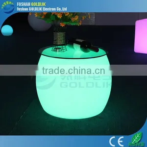 OEM Design PE Plastic Outdoor Garden Furniture Lighting RGB LED Coffee Table thumbnail-4