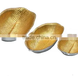 Aluminium Leaf Gold Bowl thumbnail-1