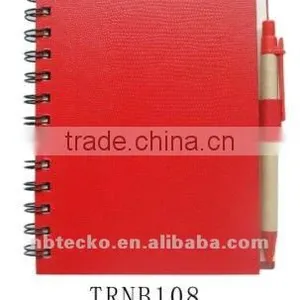 With Leather Like Cover Recycled Notebook (with Eco-pen) thumbnail-1