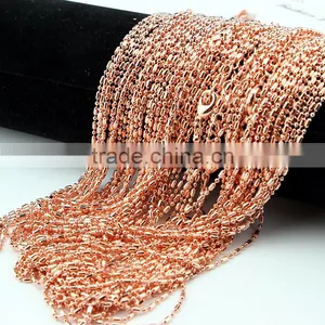 Rose Gold 316L Stainless Steel Chains for Jewelry,rose Gold Chain for Bracelets,top Quality Chain for Necklace thumbnail-1