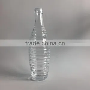 Wholesale Striated Glass Bottle for Beverage or Flower/Glass Vase/glassware thumbnail-1