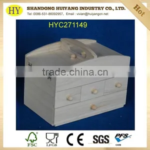 Household Lightweight Wood Sewing Set Box Wooden Sewing Kits thumbnail-1