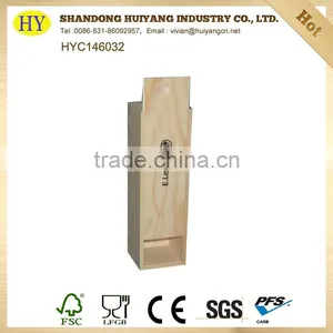 Unfinished Natural Gift Packaging Wood Wine Box thumbnail-6
