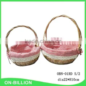 Cheap Handmade Cute Wicker Handle Basket for Gfit thumbnail-2