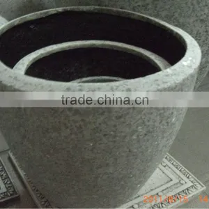 S3640 Outdoor Natural Stone Look Fiber Glass Flower Pot thumbnail-3