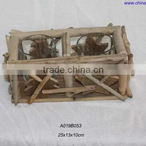 Driftwood Candle Stand for Christmas thumbnail-1