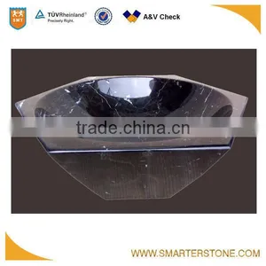 Hexagon Black Marquinia Marble Bowl thumbnail-1