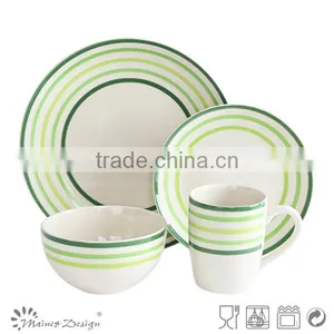 Handpainting Green 20pcs Dinnerware Set thumbnail-6